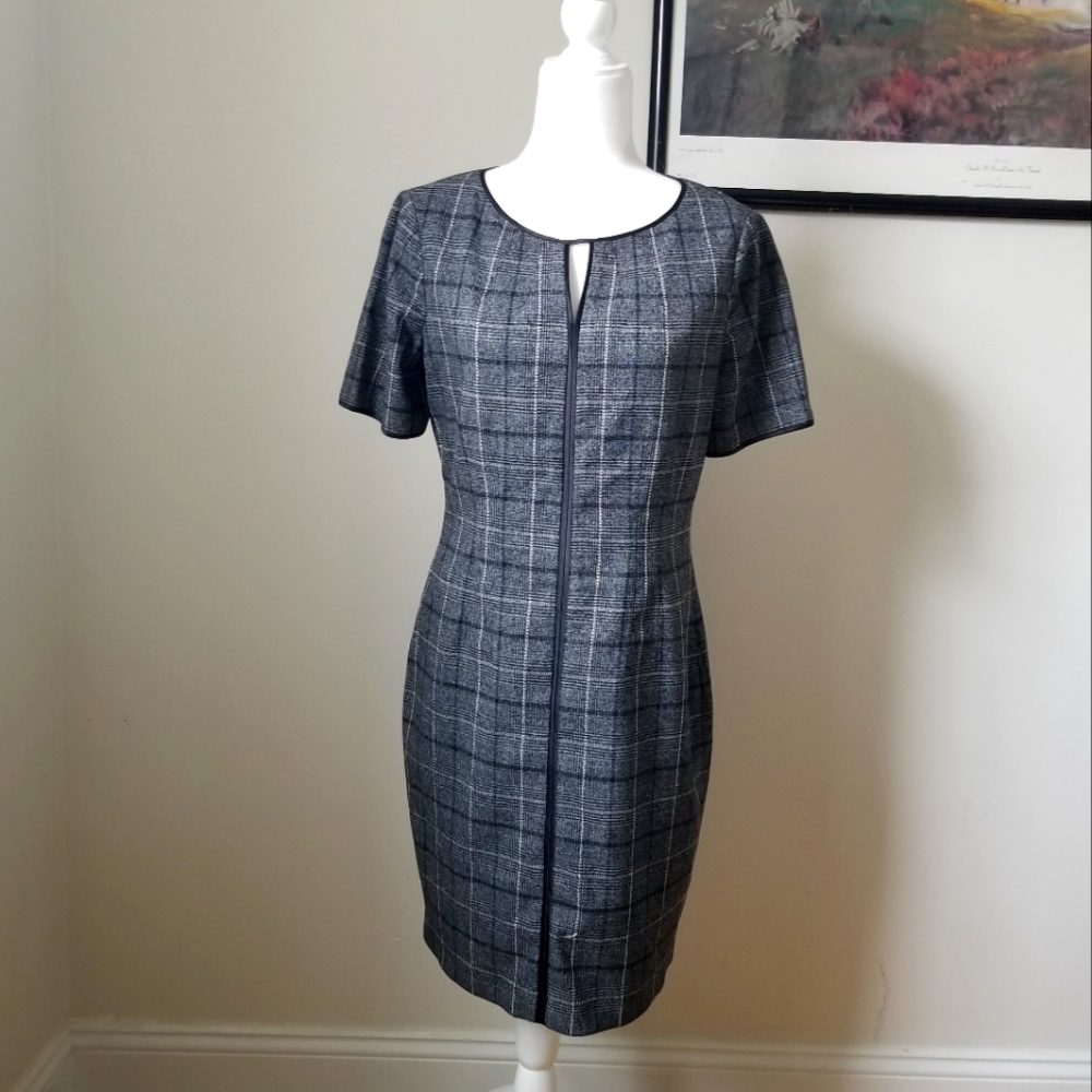 Tahari Plaid Career Dress